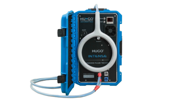 Hugo Intense machine with single loop applicator coil attached
