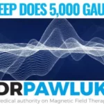 Flyer that states "How deep does 5,000 Gauss go? Dr. Pawluk. Medical Auhority on Magnetic Field Therapy"