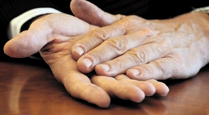 Two hands being rubbed together