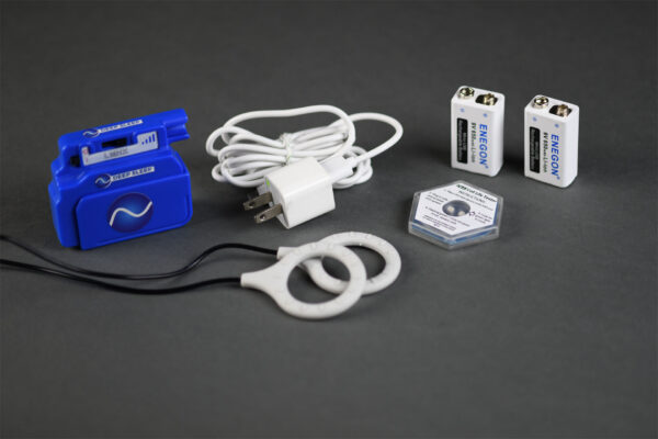 XPulser Deep Sleep AME Tuner PEMF Device, applicator coils, and batteries/chargers